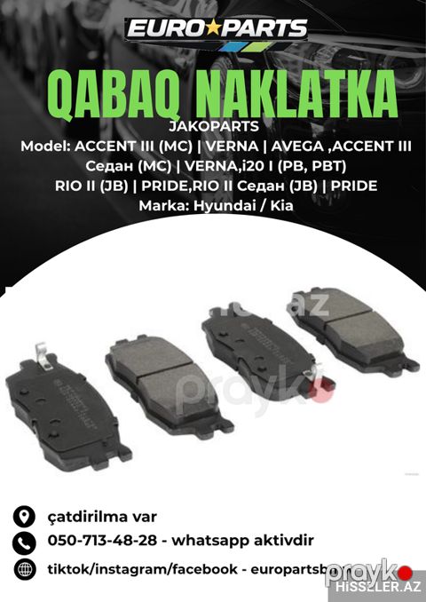 Hyundai Accent Kia Rio Qabaq Naklatka — Bakı