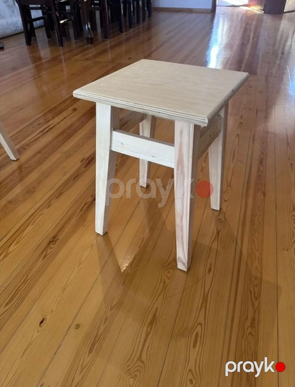 Taxta taburet/kiçik oturacaq – əl işidir - Material: tam ağac (şam — Tabure, Bakı (2)