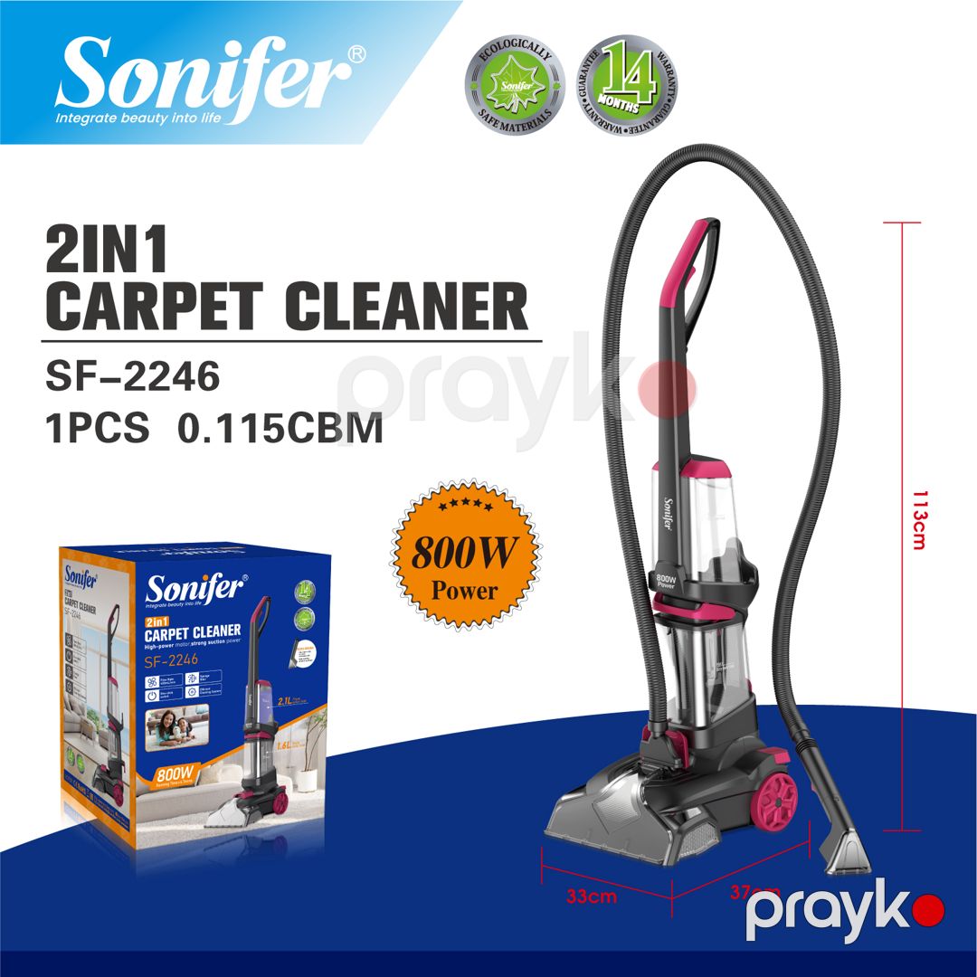 Sonifer SF-2246 Xalça Yuyan Tozsoran – 800W Güclü Sovurma, 3-ü 1-də Təmizləmə Sistemi — Tozsoran, Bakı (4)
