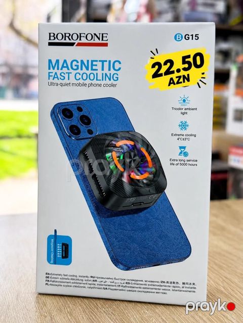Borofone BG15 maqnitli telefon soyuducusu - Ultra-səssiz işləyən — Masazır