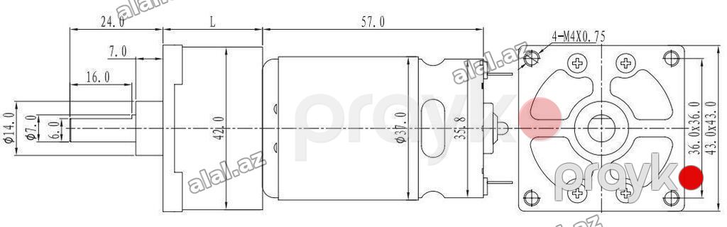 Kateqoriya: Motorlar Reduktorlu DC Motorlar 42mm Motorlar — Avto, Bakı (2)