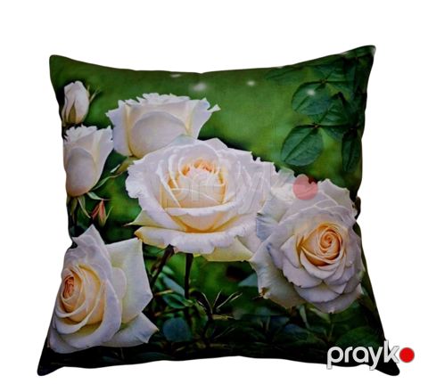 Dekorativ yastıq VM307, 45x45 sm, yaşıl/ağ — Bakı