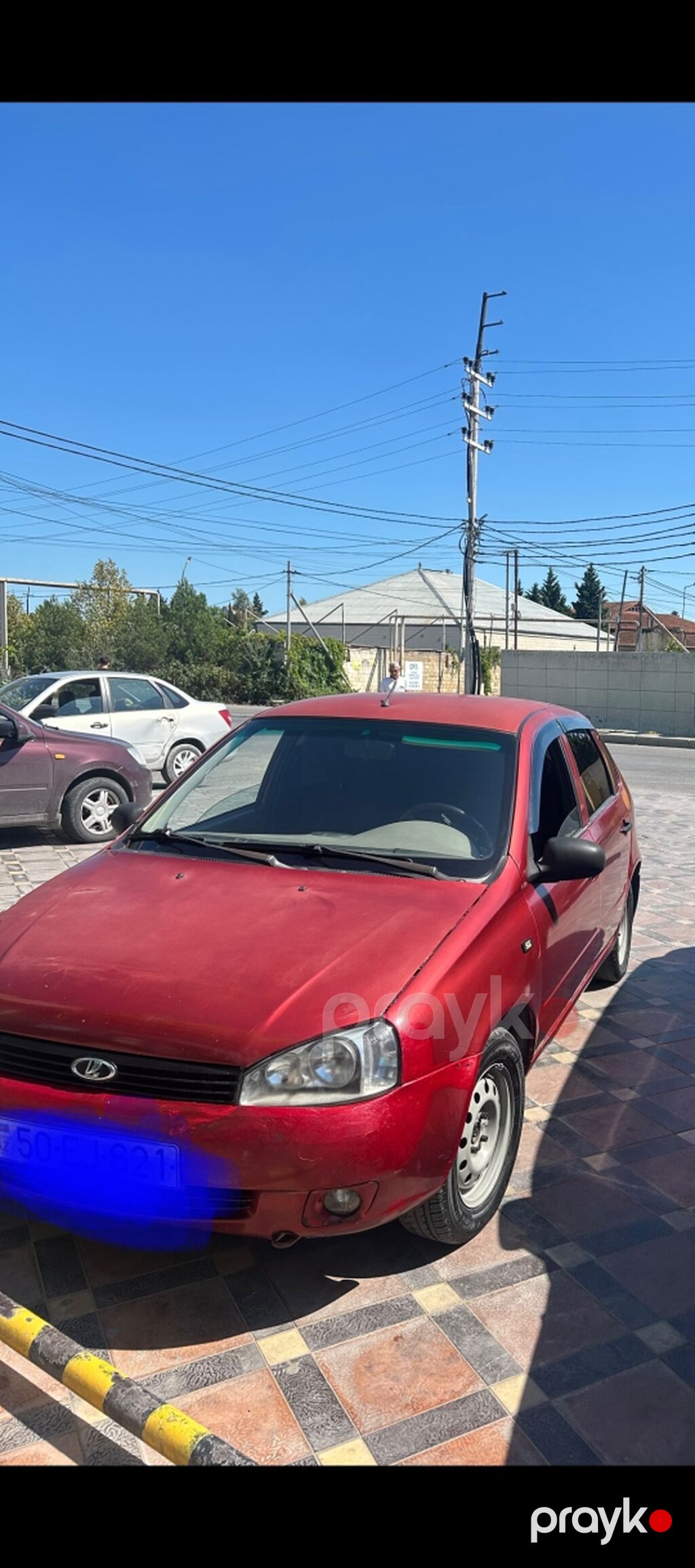 Lada Kalina sedan – qırmızı rəng, 4 qapı, ön ötürücülü. Şəhər üçün — Avtomobillər, Bakı (5)