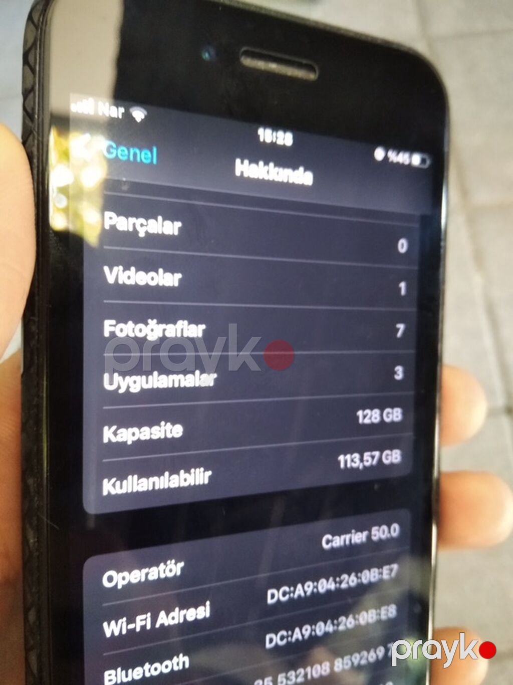 IPhone 7, 128 GB, Qara, Barmaq izi — Apple iPhone, Gəncə (4)