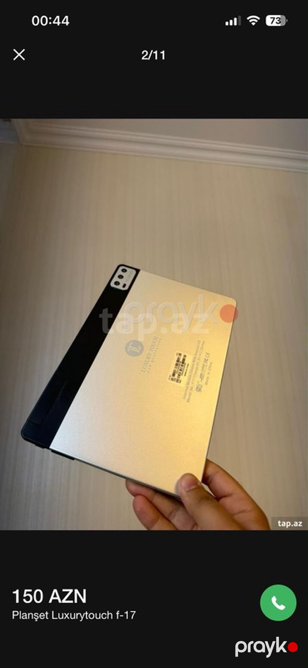 Luxurytouch F-17 planshet - Ekran: təxminən 10.1 düym toxunma ekran — Digər planşetlər, Bakı (2)