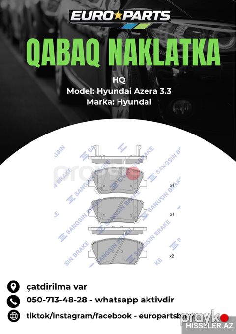 Hyundai Azera 3.3 Qabaq Naklatka
