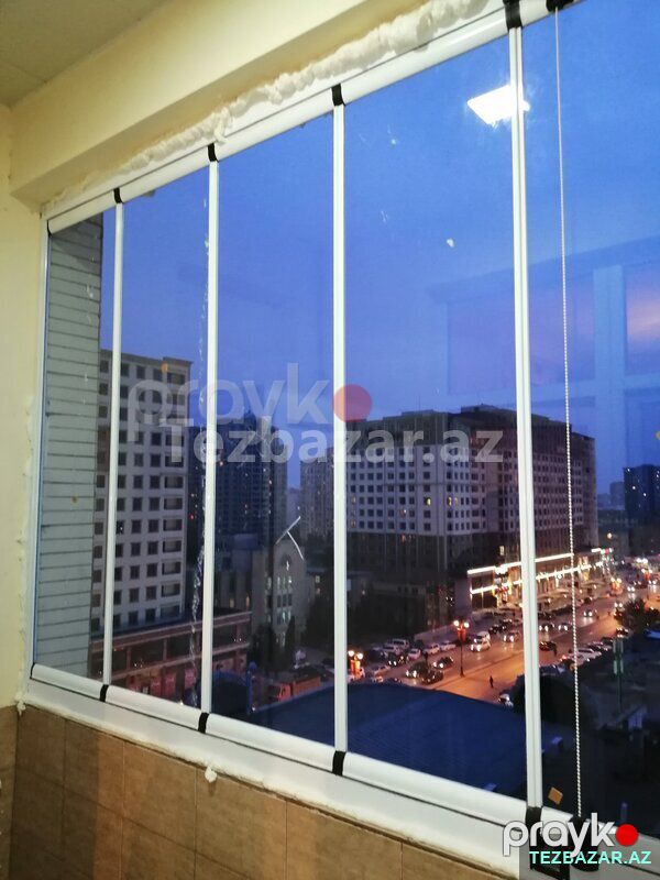 Cam balkon — Pəncərələr, qapılar, balkonlar, Bakı (3)