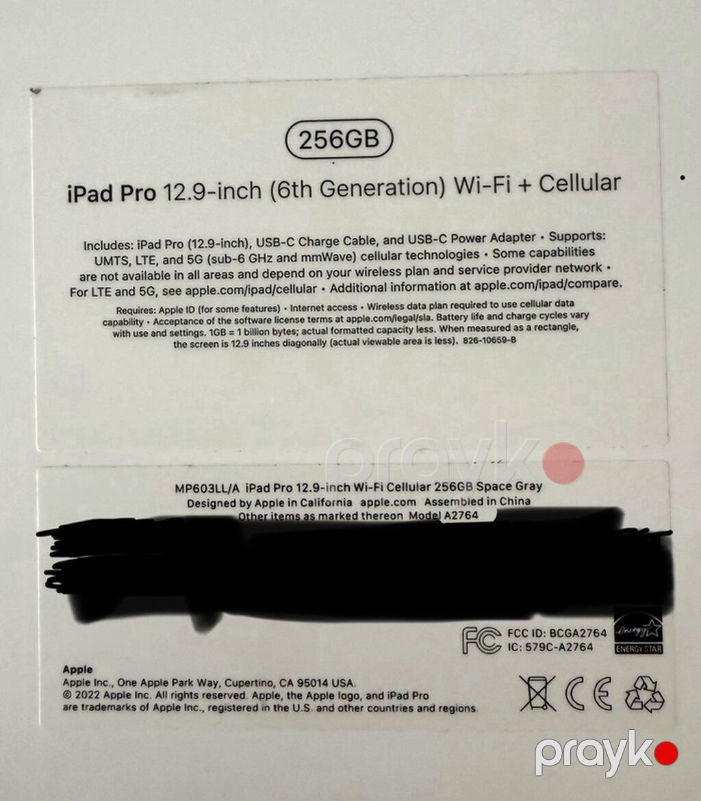 Apple iPad Pro 12.9 (6-cı nəsil) – Wi‑Fi + Cellular, 256 GB, Space — Apple, Bakı (2)
