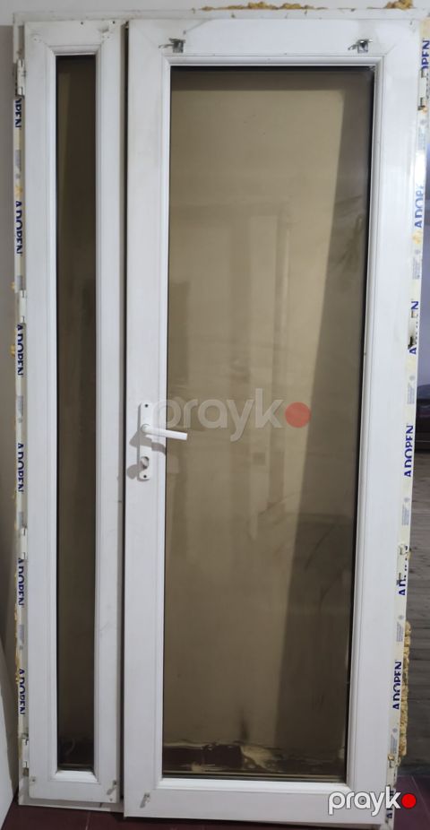 PVC şüşəbənd qapı-pəncərə bloku - Material: ağ PVC profil (AdoPen — Digah