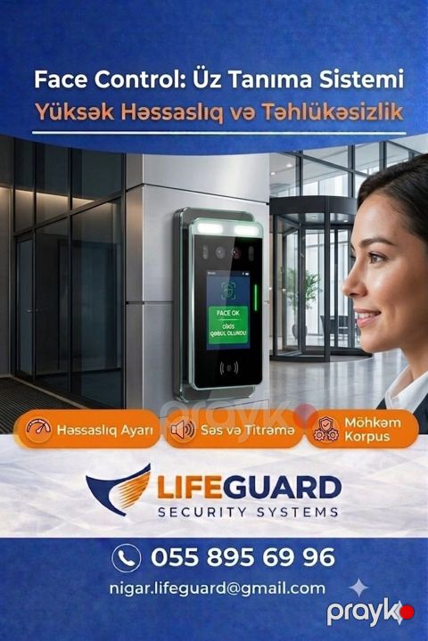 Təhlükəsizlik sistemi: üz tanıma keçid sistemi 055 895 69 96 — Bakı
