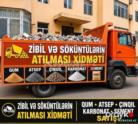 Hər növ tullantı və zibillərin daşınması qum assep çınqıl s — Bakı
