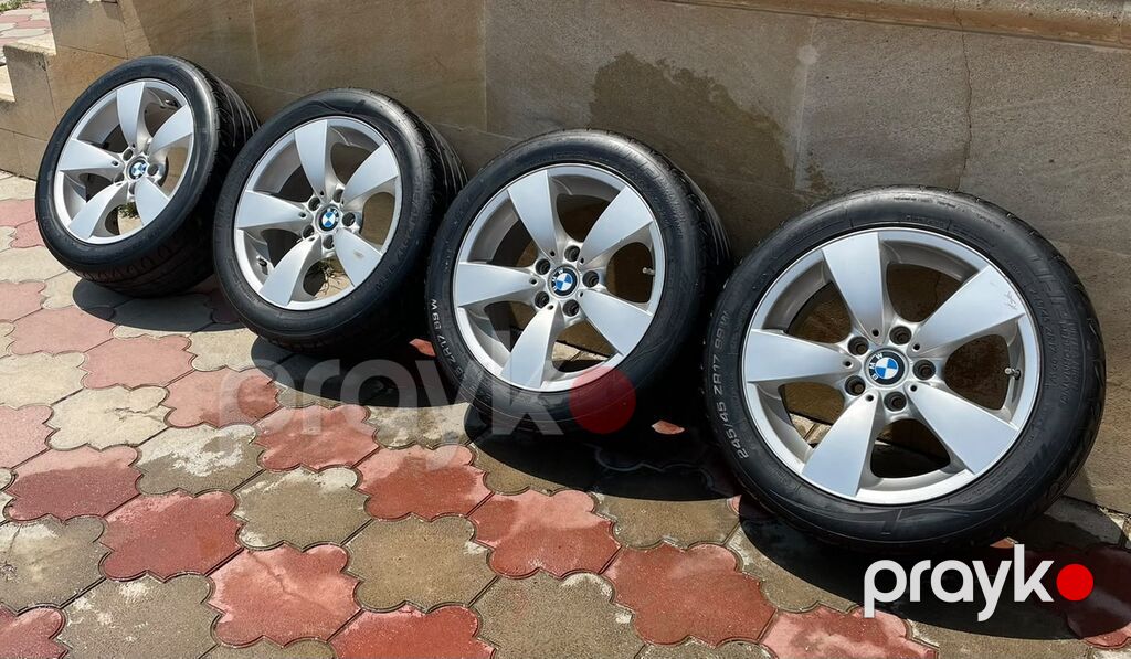 BMW orijinal 5 qol disk və təkər komplekti - Disklər: BMW orijinal — Diskləri, Masazır (3)