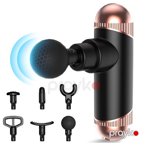Mini Professional Masaj Tapancası – 6 Başlıqlı, Portativ Deep Tissue Fascial Gun — Bakı