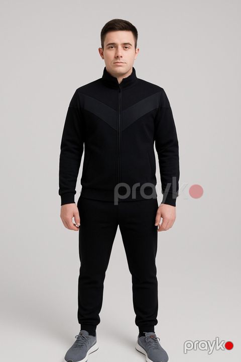 Kişilər üçün idman kostumu 12015, qara, parça, ölçü M — Bakı