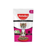 Nəm yem yetkin pişiklər üçün Peteko mal əti ilə, 85 q — Товары