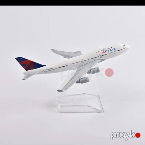 Kolleksiya heykəlciyi Delta Air Boeing 747, 15x14.5x8 sm — Bakı