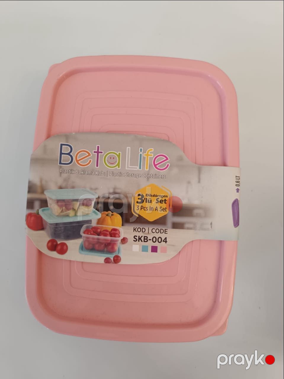 Saxlama qabı, plastik, çəhrayı, 3 əd — Mallar, Bakı (2)