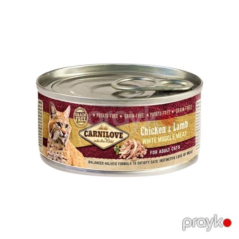 Konserv Carnilove Cat Chicken Lamb yetkin pişiklər üçün, toyuq və quzu dadı ilə, 100 q — Bakı