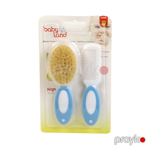 Uşaq üçün daraq dəsti Baby Land mavi/ağ — Bakı