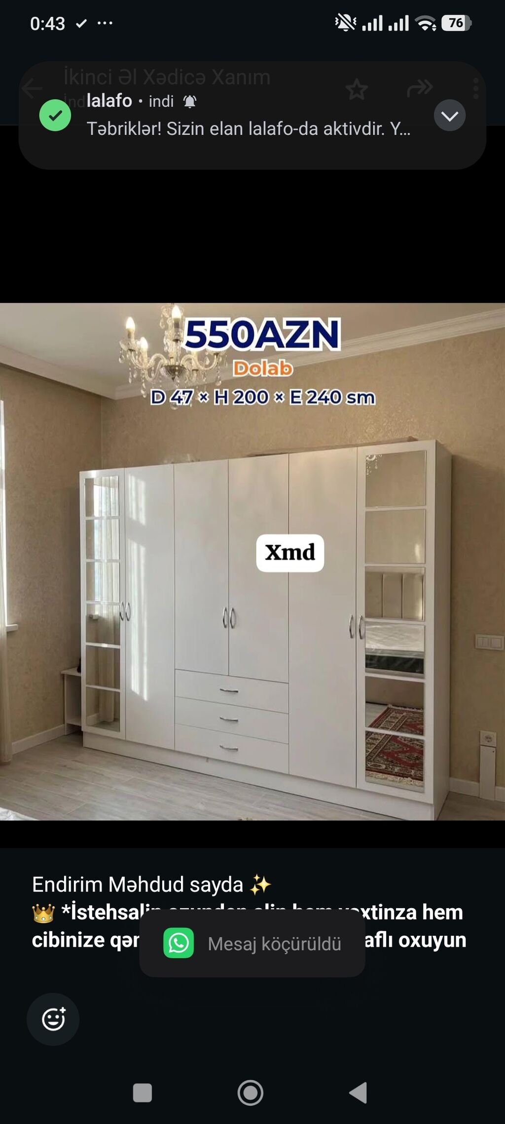 Endirim Məhdud sayda İstehsalin ozunden alin hem vaxtinza hem — Şkaflar, Bakı