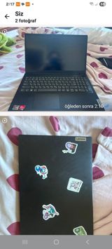 Lenovo noutbuk - Marka: Lenovo - Korpus: qara rəng, üst qapaqda — Mallar