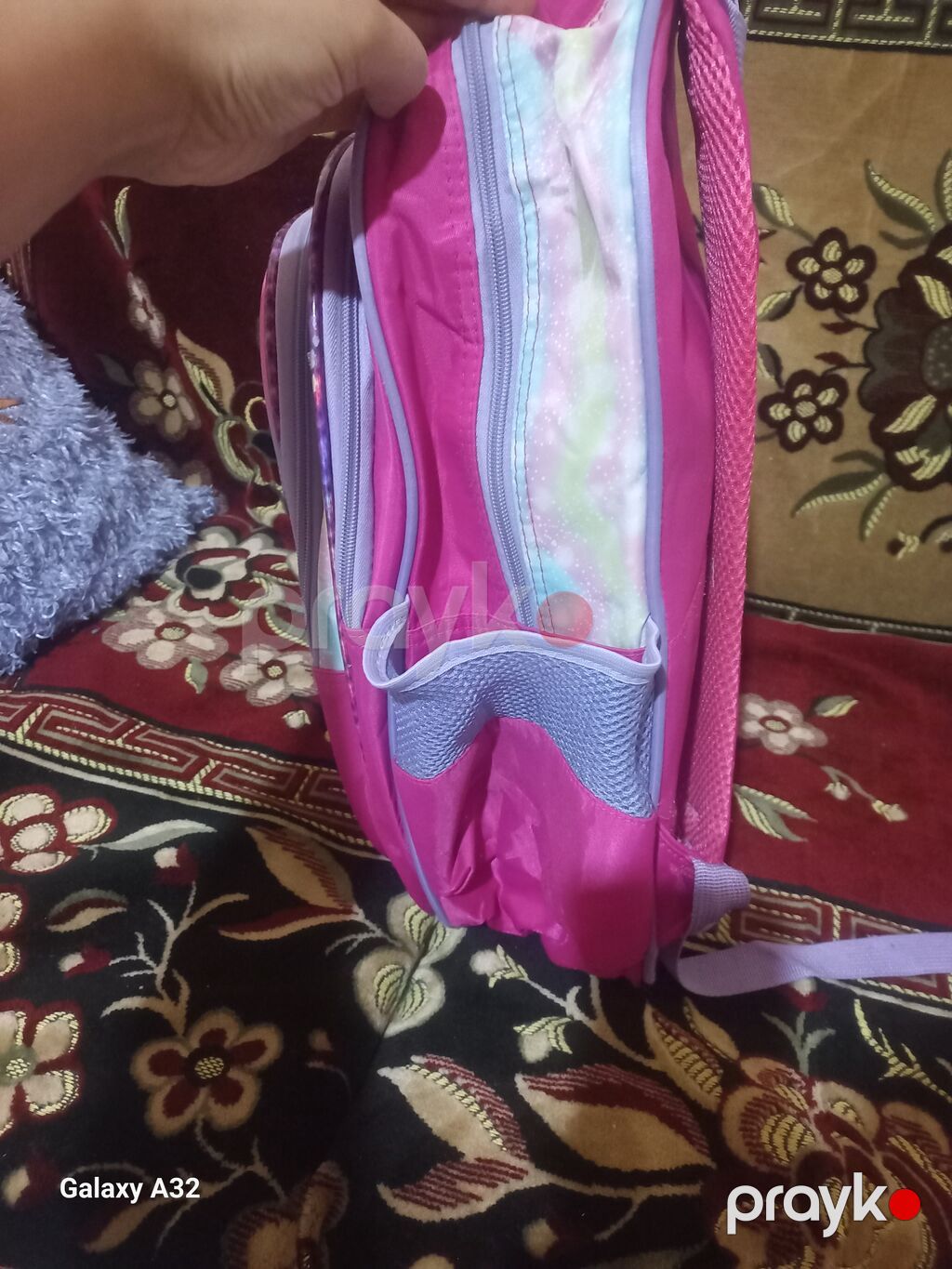 Uşaq üçün məktəb çantası - Rəng: çəhrayı bədən, bənövşəyi detallarla — Sırt çantaları, ranelər, çantalar, Bakı (3)