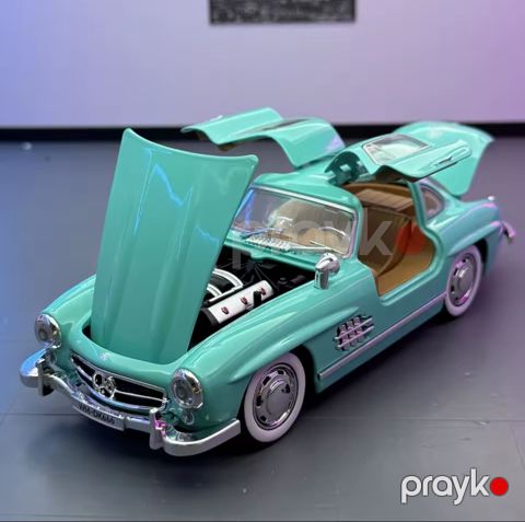 Oyuncaq maşın 1:24 Mercedes Benz 300SL Klassik Vintage, 19x7x5 sm, mavi — Bakı