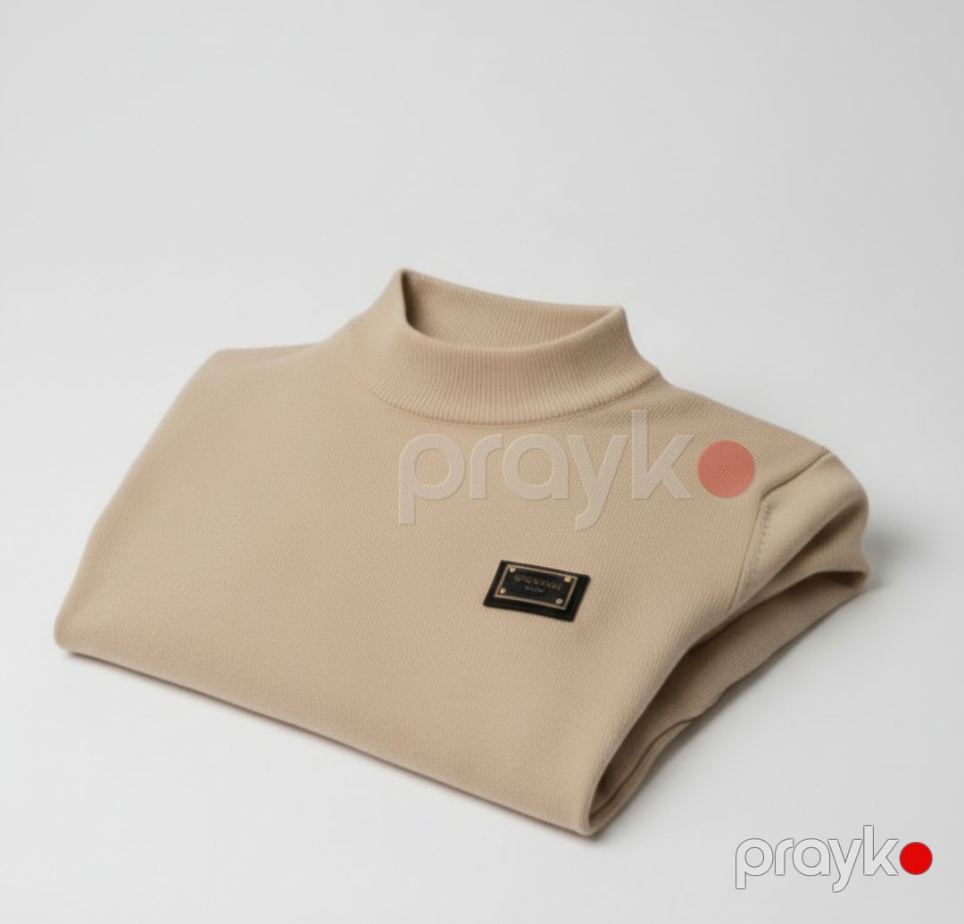 Kişilər üçün uzunboğaz sviter EXSV0213, pambıq, bej, ölçü 2XL — Mallar, Bakı (2)
