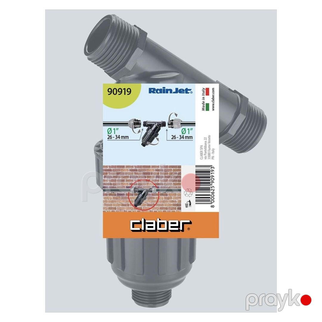 Suvarma üçün filtr Claber 1" (25 mm), ələkli, yüksək keyfiyyətli plastik, İtaliya - 8000625909193 — Mallar, Bakı (3)