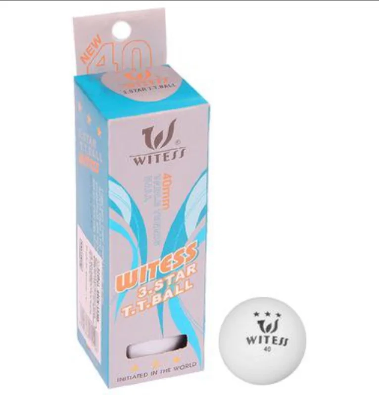 Ping-pong üçün top dəsti Witess, 3 əd, ağ, 40mm - WS0869 — Etrend.az — İdman və Əyləncə