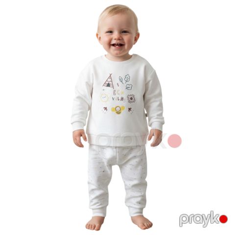 Şalvarlı pijama dəsti 5300, pambıq, 12-18 ay — Bakı