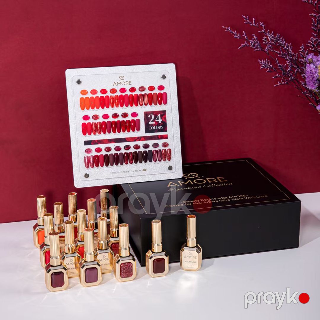 Gel lak dəsti Amore Signature Collection, qırmızı çalarlar, 12 ml x 24 rəng — Mallar, Bakı (2)