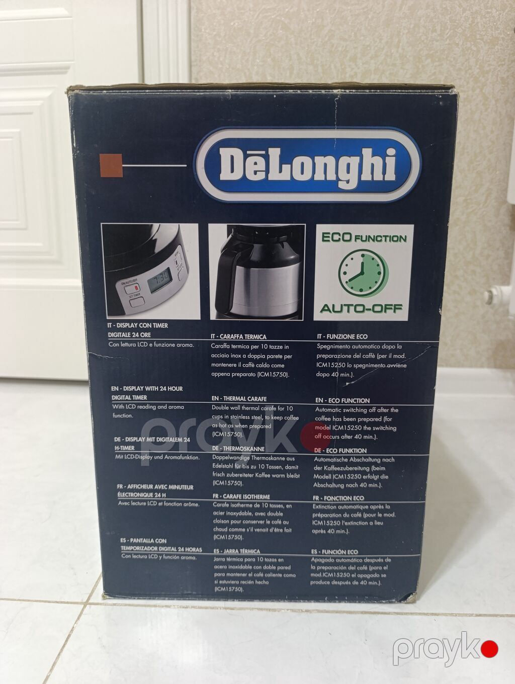 De’Longhi ICM15750 damcı (filter) tipli qəhvə maşını - 10 fincan — Qahvə aparatları və maşınları, Bakı (6)