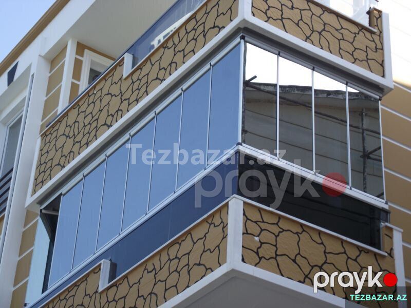 Cam balkon — Pəncərələr, qapılar, balkonlar, Bakı (2)