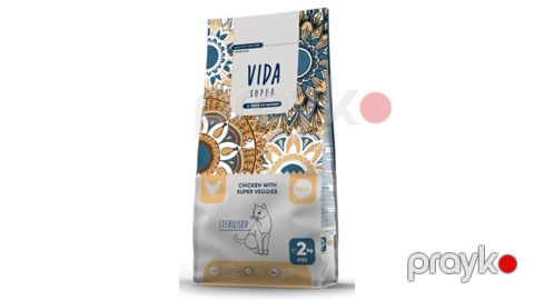 Vıda Nativa Pişik Sterilised (Qisirlaşdirilmiş) Toyuq Ətli və Tərəvəz Tərkibli 2kg — Bakı