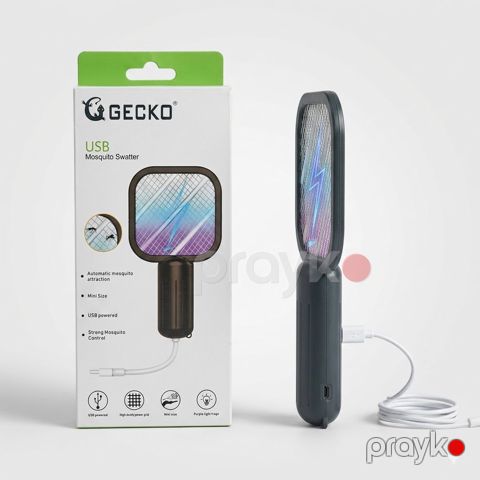 Elektrik milçəköldürən Gecko, plastik, ağ — Bakı