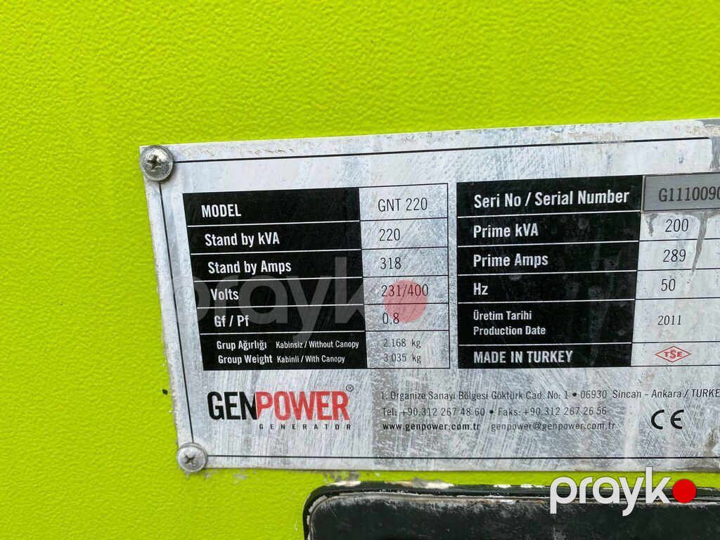 Generator "Genpower 220 kva" — Biznes və avadanlıq, Bakı (2)