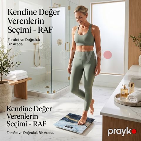 RAF R.10029﻿ - Elektron Döşəmə Tərəzisi, Maksimum 180 kq Tutum, Dəqiq Bədən Çəkisi Ölçümü, Batareyanın Səviyyə Göstərici — Bakı
