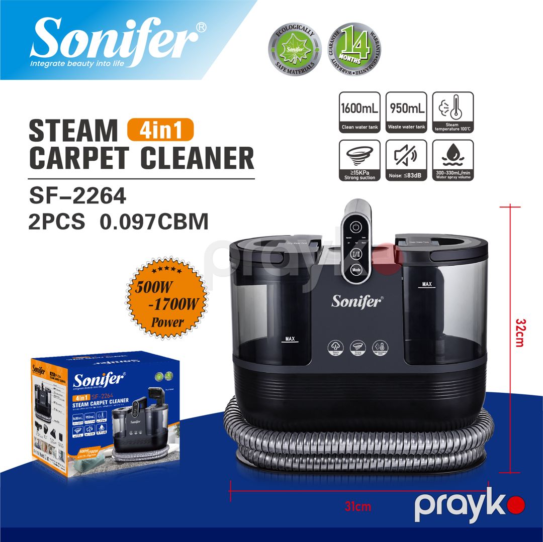 Sonifer SF-2264 — Portativ 3-ü 1-də Xalça Təmizləyici (Quru/Yaş, Sprey, Ləkə Təmizləyici) — Tozsoran, Bakı (3)