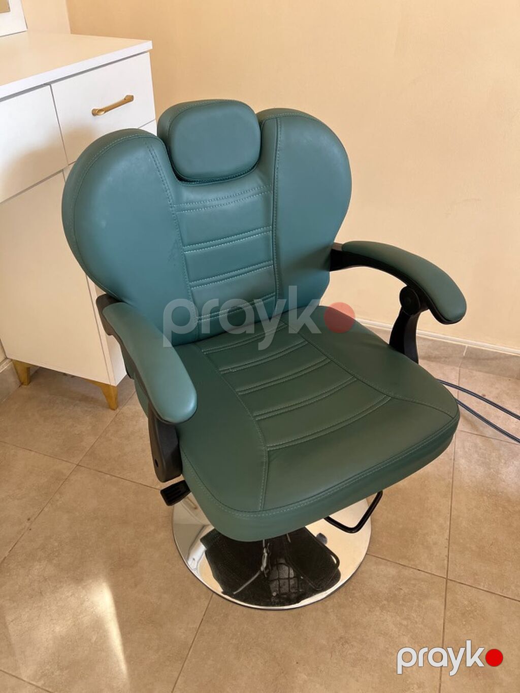 Gözəllik salonu/bərbərxana üçün peşəkar kreslo - Rəng: tünd yaşıl — Kreslo, Saray (3)