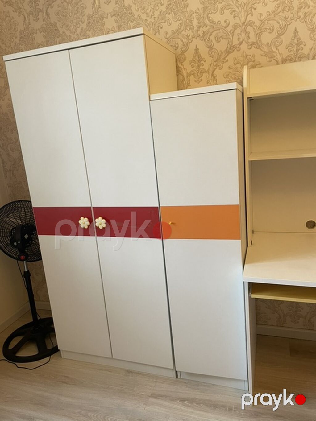 Uşaq/yeniyetmə otağı üçün modul mebel dəsti Tərkibi: - Geniş üçqapılı — Uşaq mebeli dəstləri, Digah (2)