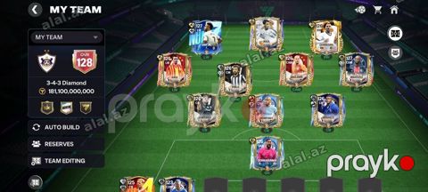 Fıfa Mobile hesabı – yüksək reytingli komanda - Ümumi OVR: 128 — Bakı