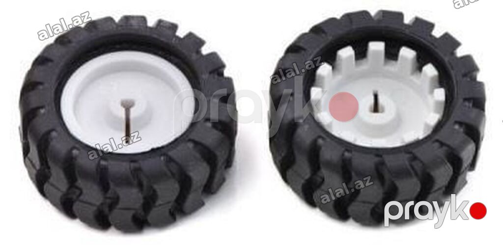 DFRobot Təkər 42x19mm – 2’li - 42 mm diametr, 19 mm en: kompaktdır və — Elektronika, Bakı (2)