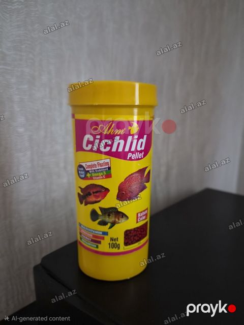 Yeni Ahm Cichlid Pellet (100q) – Tsixlid yemi. Akvarium balıqları üçün — Bakı