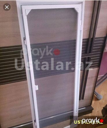 Plastik qapı və pəncərə setkası — Pəncərələr, qapılar, balkonlar, Bakı (3)