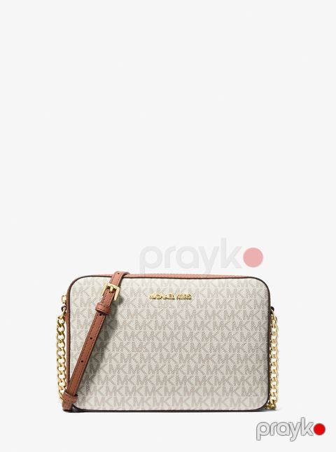 Qadınlar üçün kross-bodi çanta Michael Kors Jet Set Vanilla, dəri, bej — Bakı