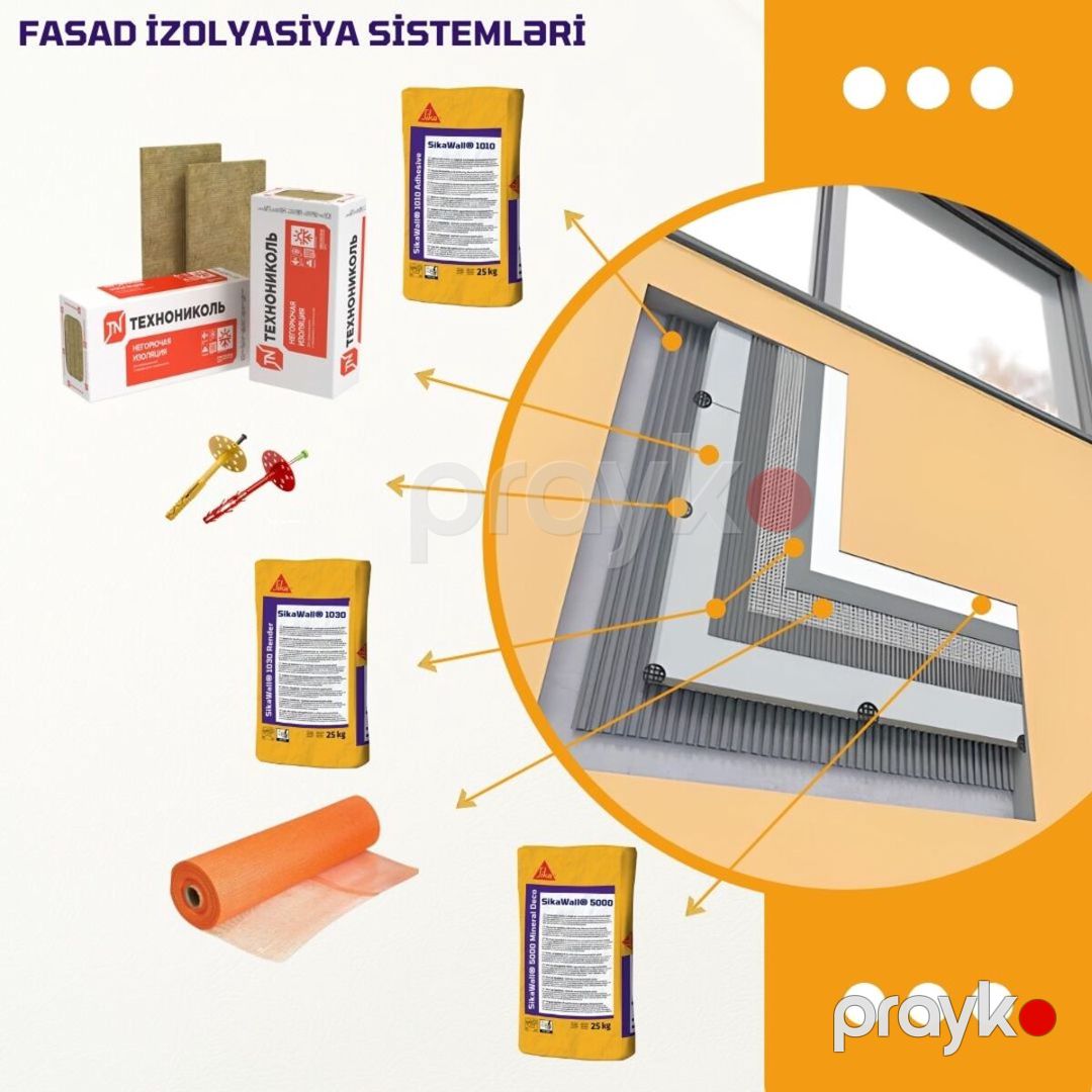 SikaWal fasad izolyasiya materialları — Təmir və inşaat, Bakı (2)