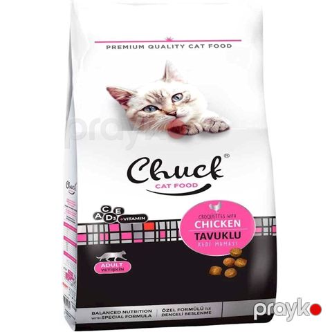 Quru yem Chuck, yetkin pişiklər üçün, toyuq əti ilə, 1 kq çəki ilə — Bakı