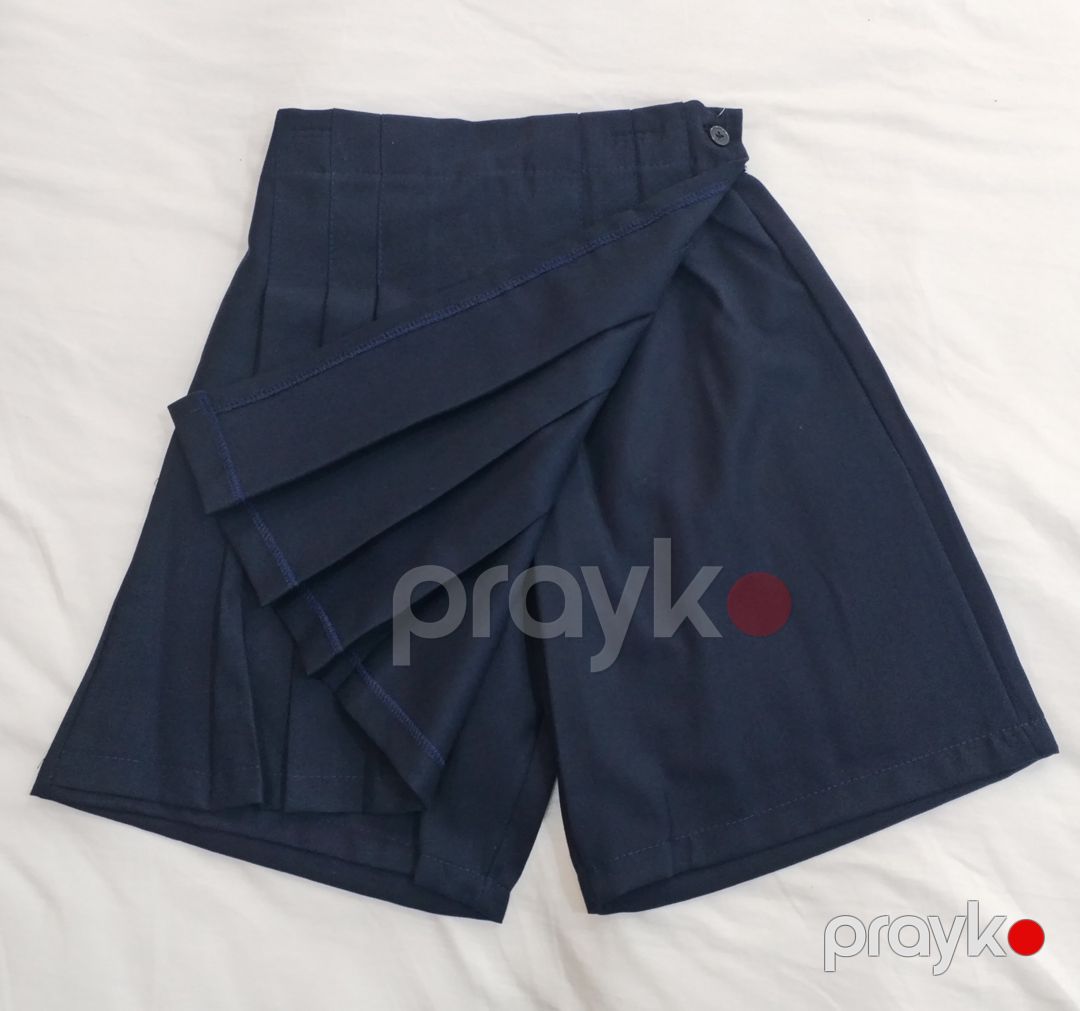 Məktəbli ətək-şort qızlar üçün TK96, tünd göy, pambıq, ölçü 6 yaş — Mallar, Bakı (2)