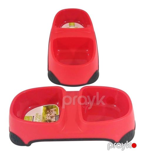 İkili kasa Zoolife pişiklər və itlər üçün, qırmızı, 29x13x6 sm — Bakı